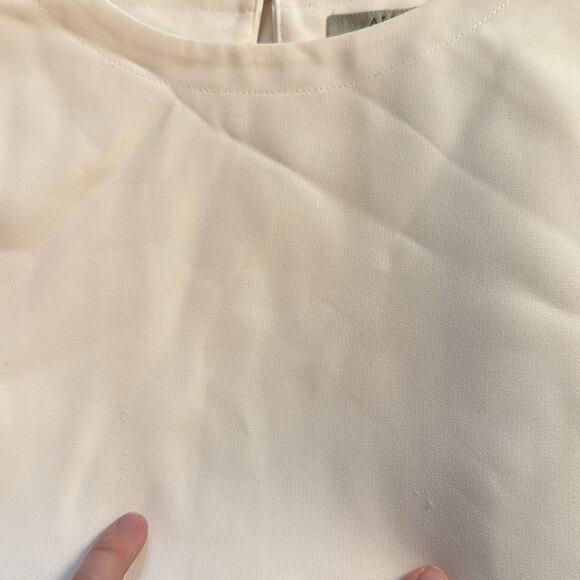 All Saints Sleeveless Top Shoulder Pads Regular Fit Size 4 Mika Shirt - Picture 7 of 8